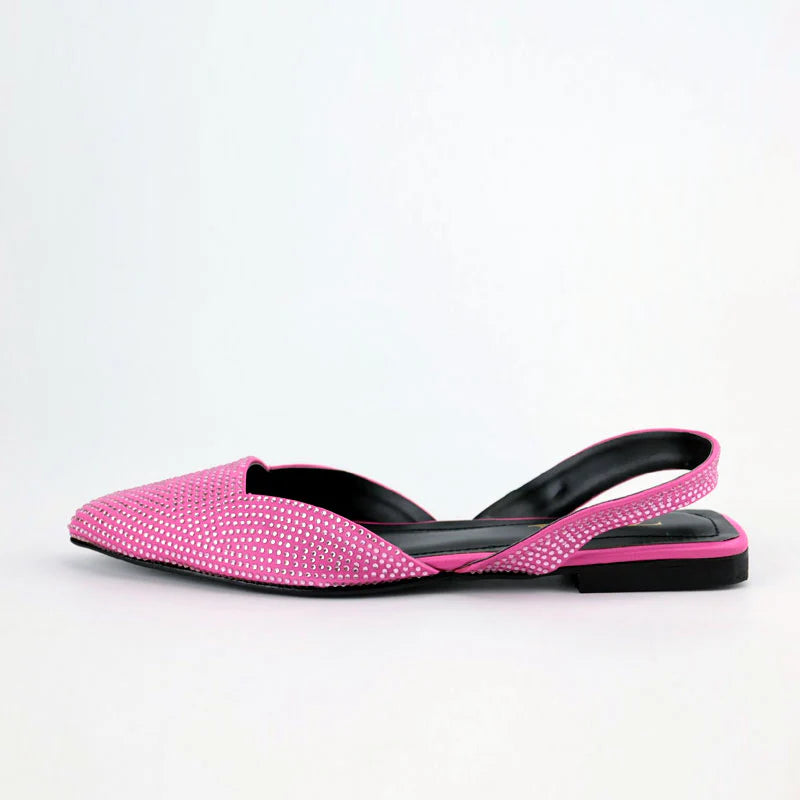 Slingback Flat Pumps (Pink)