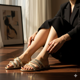 Cross Straps Slippers 9028