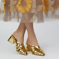 Alfie GOLD Heeled Sandals (11051)