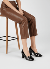 H - Style Court Shoes (Black) - Spunkz