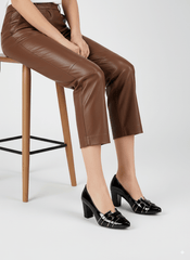 H - Style Court Shoes (Black) - Spunkz