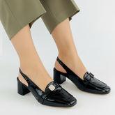 Block Black Sandals (12002)