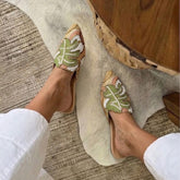 Embroidery Flat Mules