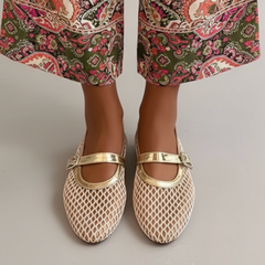 Ballerina Gold Ballet Flats