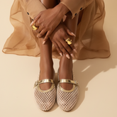 Ballerina Gold Ballet Flats