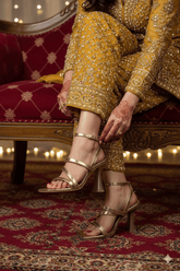 Orla Rose Gold Heels (11053) - Spunkz