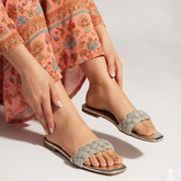 Shimmery Flats (Silver) 90055