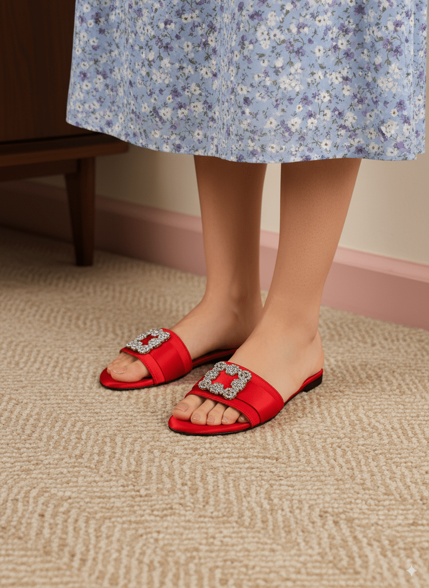 Buckle Flat Slides - Spunkz