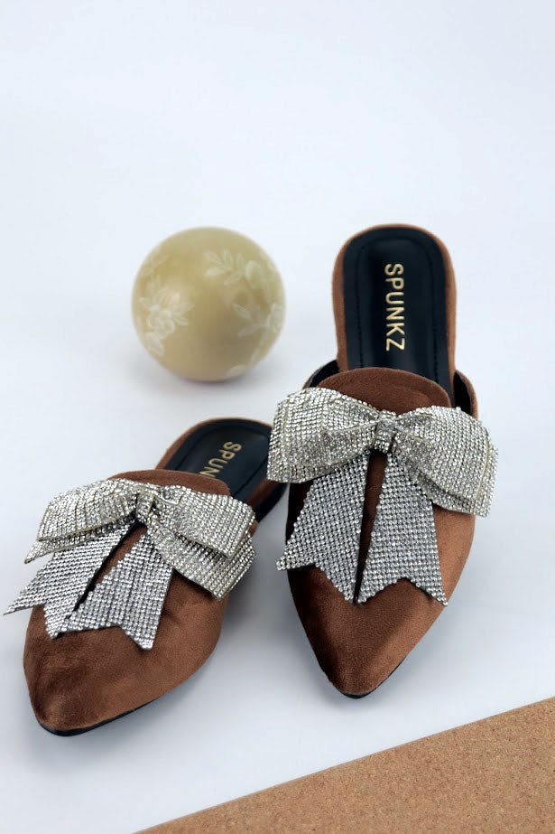 Annabel Brown Mule Shoes (11029) - Spunkz