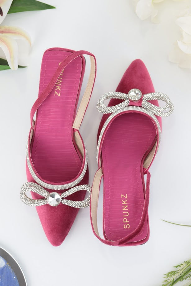 Loxi Pink Diamante Heel (11011) - Spunkz