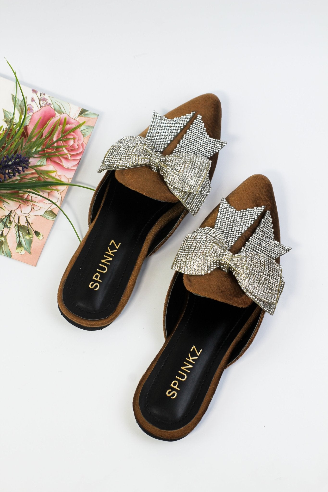 Annabel Brown Mule Shoes (11029) - Spunkz