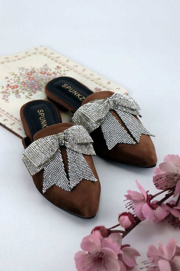 Annabel Brown Mule Shoes (11029) - Spunkz