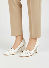 H - Style Court Shoes (White) - Spunkz