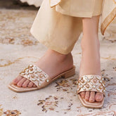 Marquise Stones Flat Slides