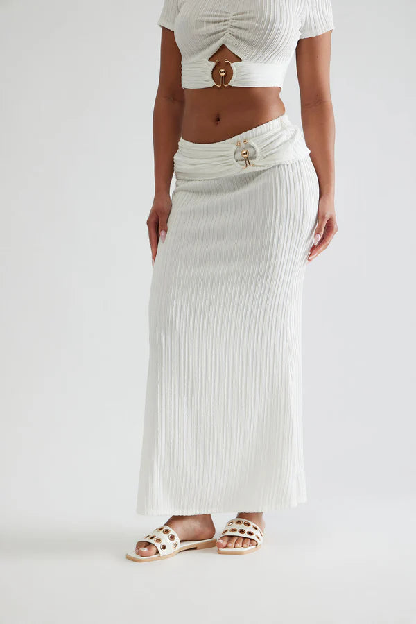 White Slip on Sandals