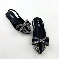 Multi Stone slingback Flats 90397