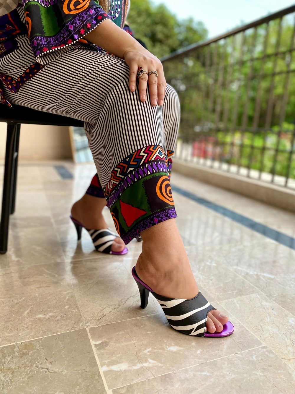 Zebra Heel (11077) - Spunkz