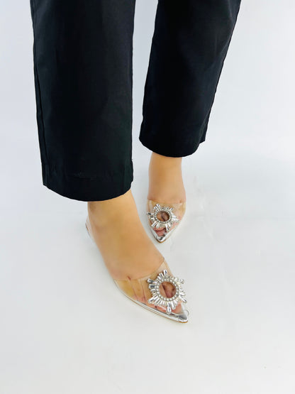 Kim Cinderella Flats (Silver)