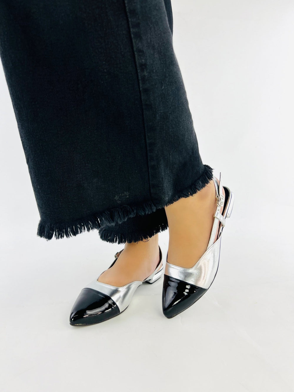 Silver Ballet Pumps (11001) - Spunkz