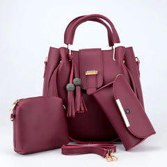 3 pcs Leather Handbag
