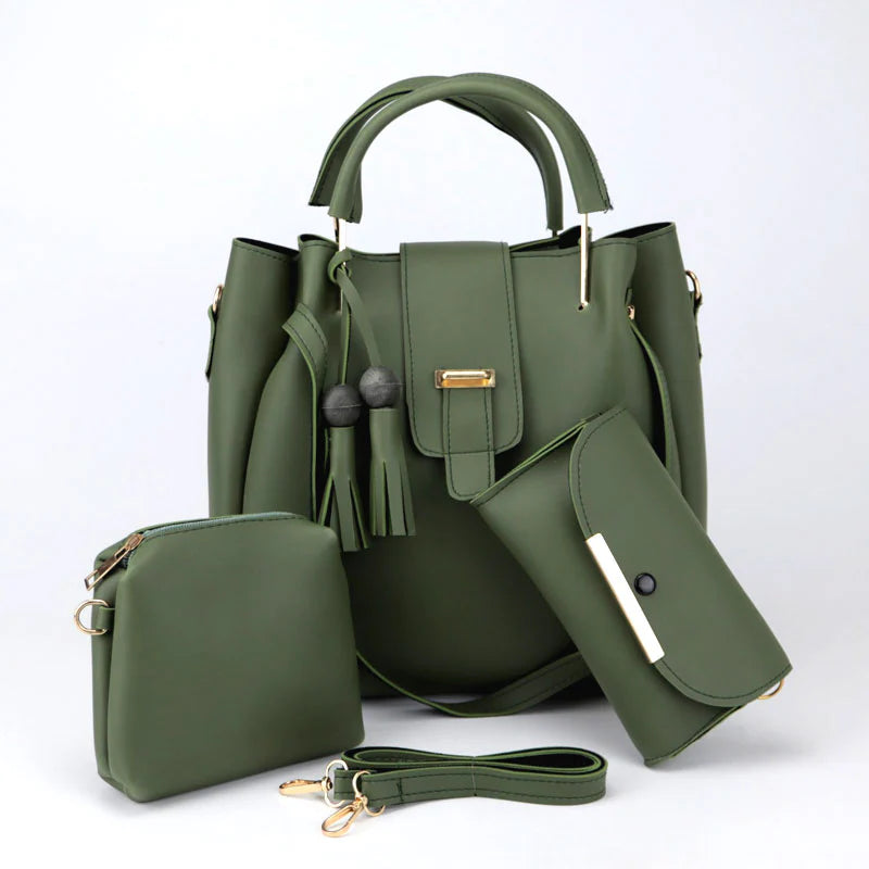 3 pcs Leather Handbag