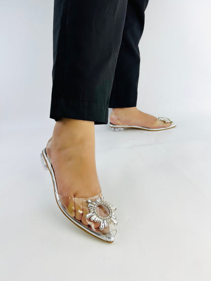 Kim Cinderella Flats (Silver)