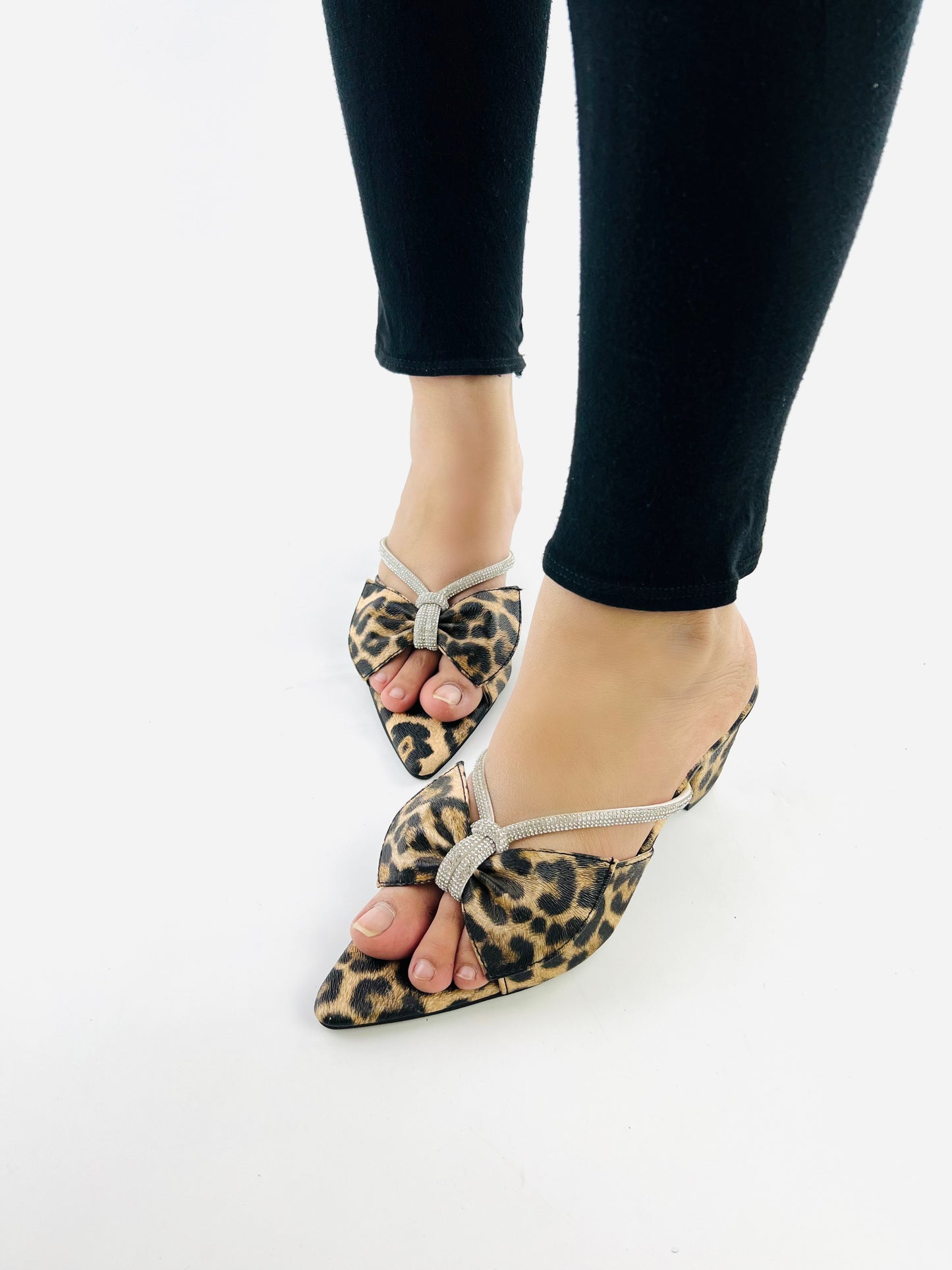 Cheetah Print Block Heel Sandals