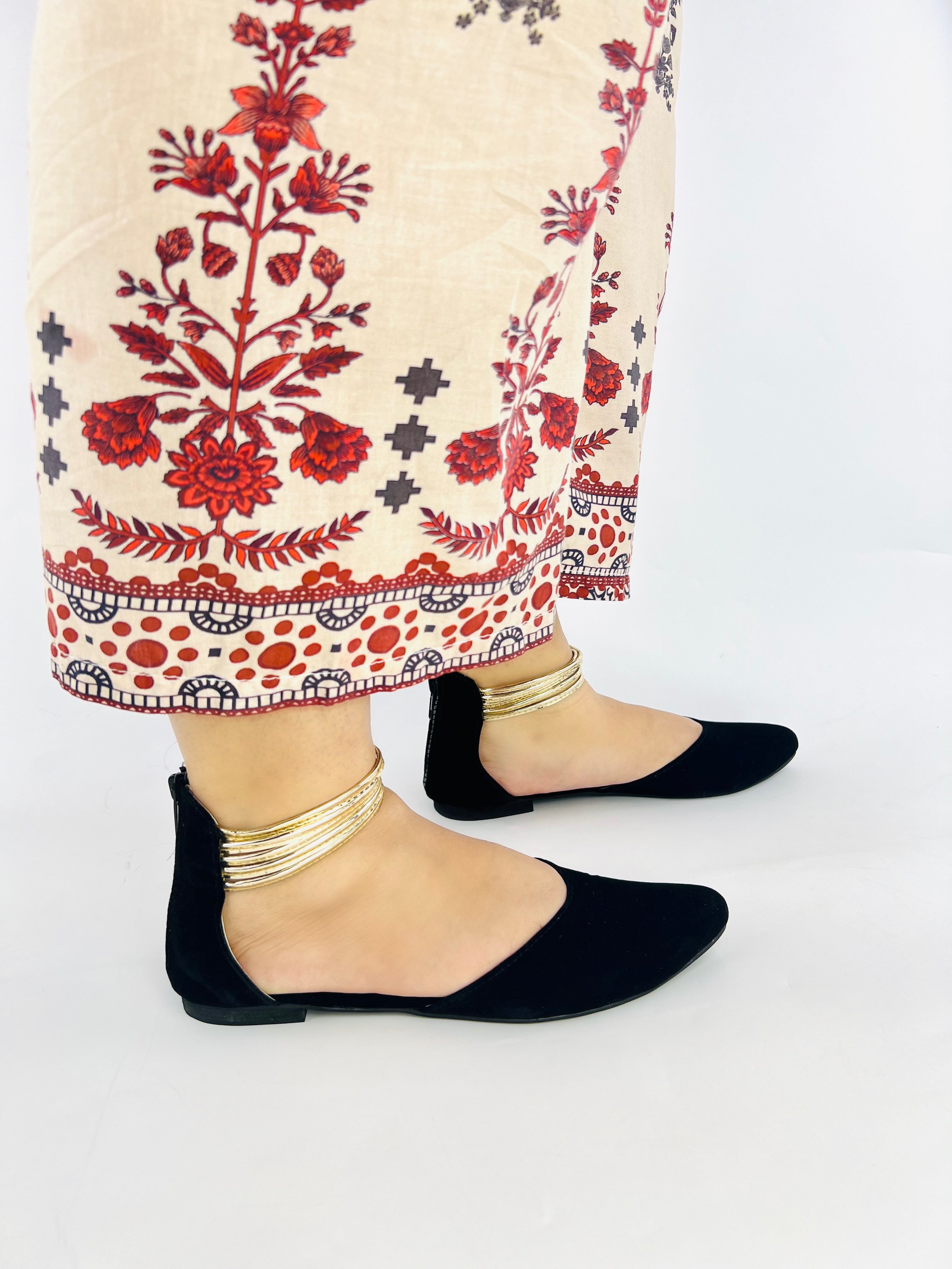 Layla Black Ankle Strap Mules Pump 90034
