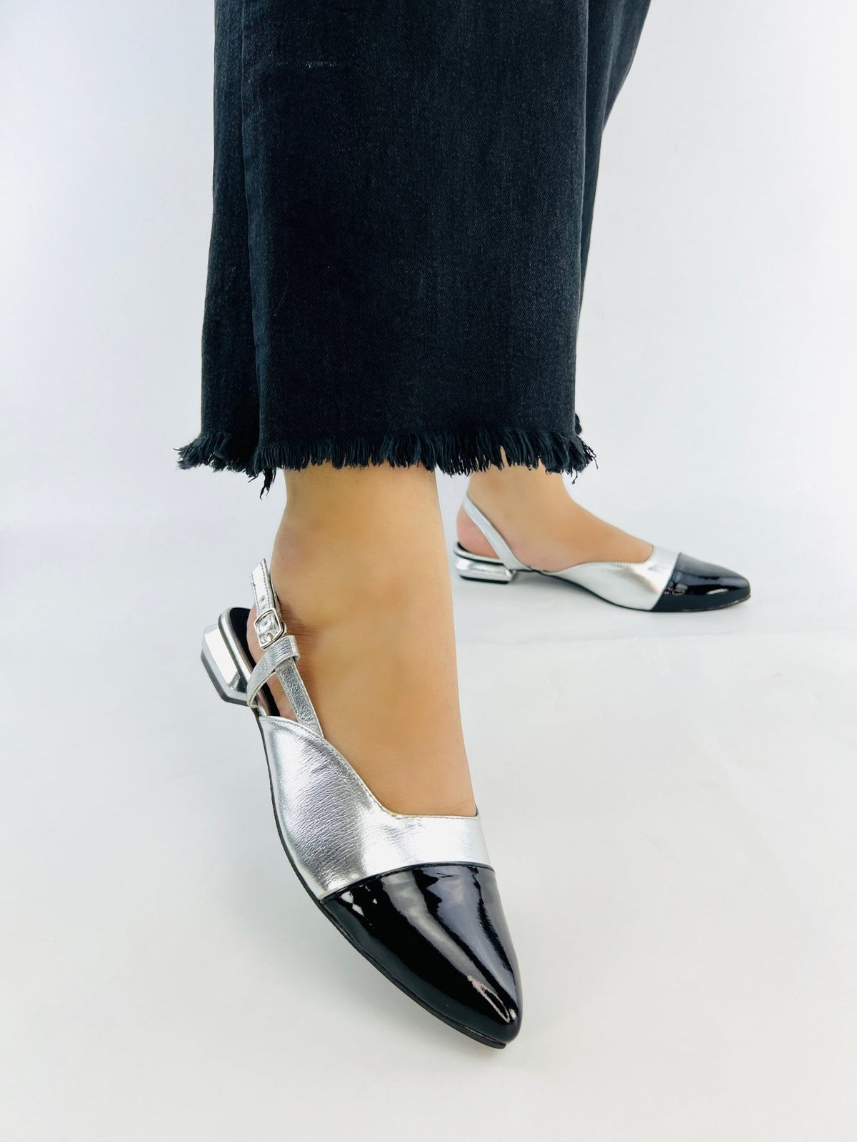 Silver Ballet Pumps (11001) - Spunkz