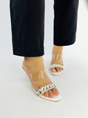White Transparent Heel (11019) - Spunkz