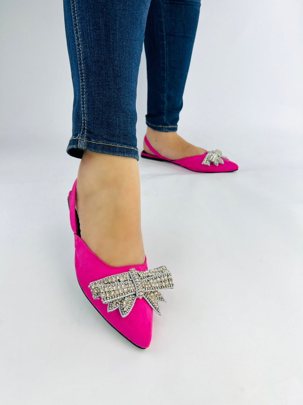 Rhinestone Pink Mules (12000) - Spunkz