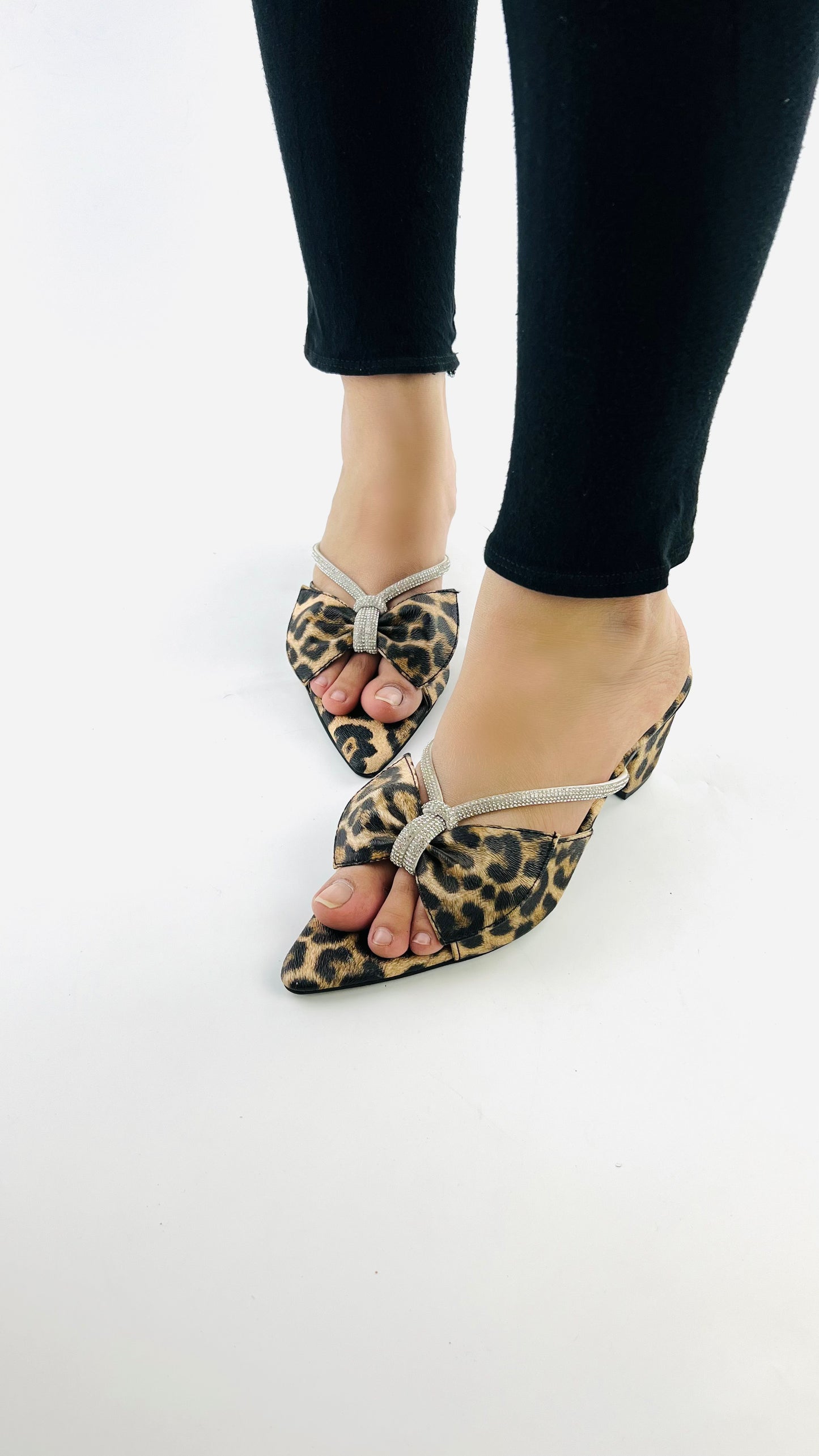 Cheetah Print Block Heel Sandals