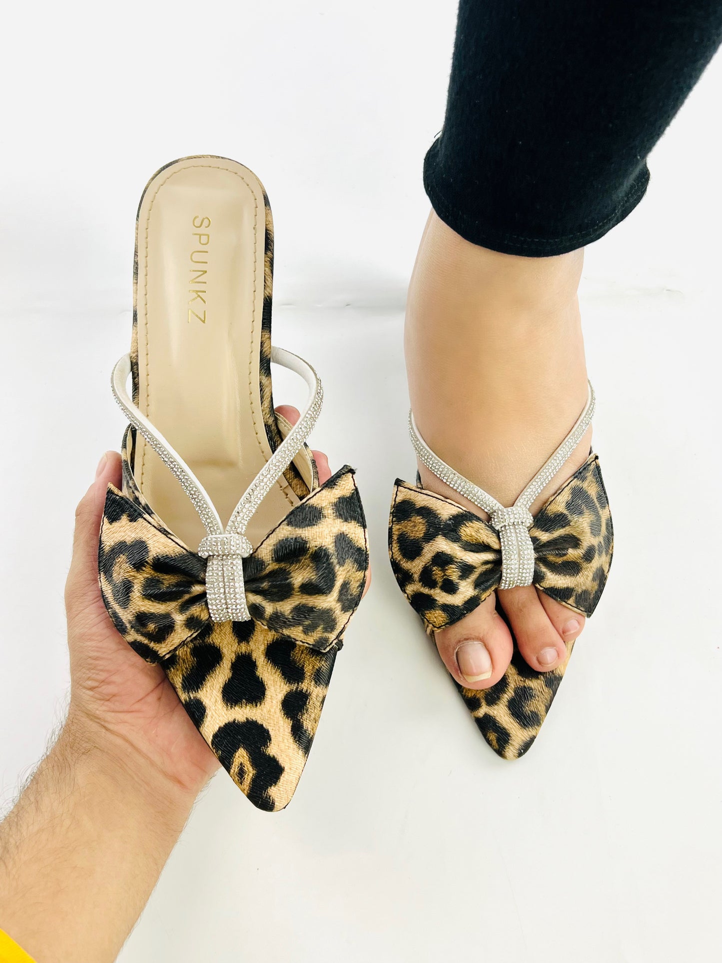 Cheetah Print Block Heel Sandals