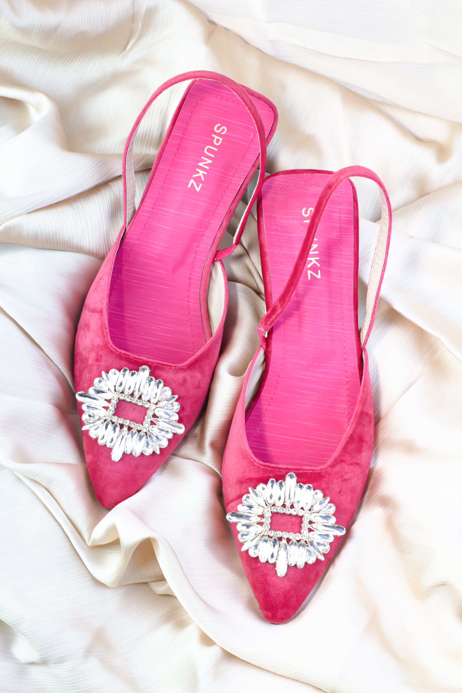 Barbie Pink Diamond Brooch Rhinestone Bow Heels - Spunkz