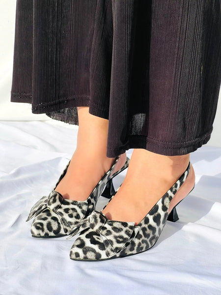 White Leopard Heels - Spunkz