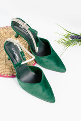 Eden Green Heels (11082) - Spunkz