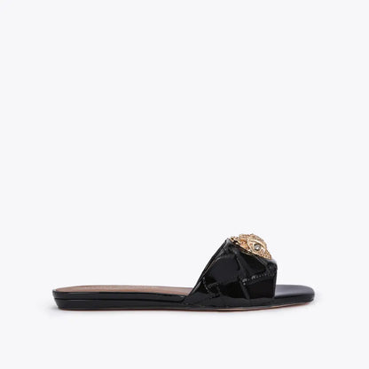 Black Patent Slides