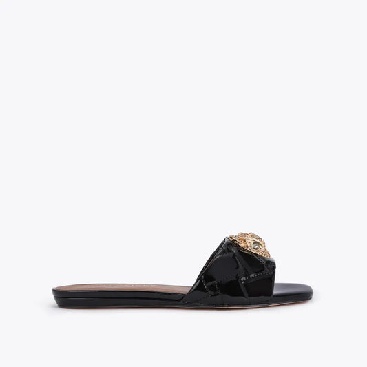 Black Patent Slides