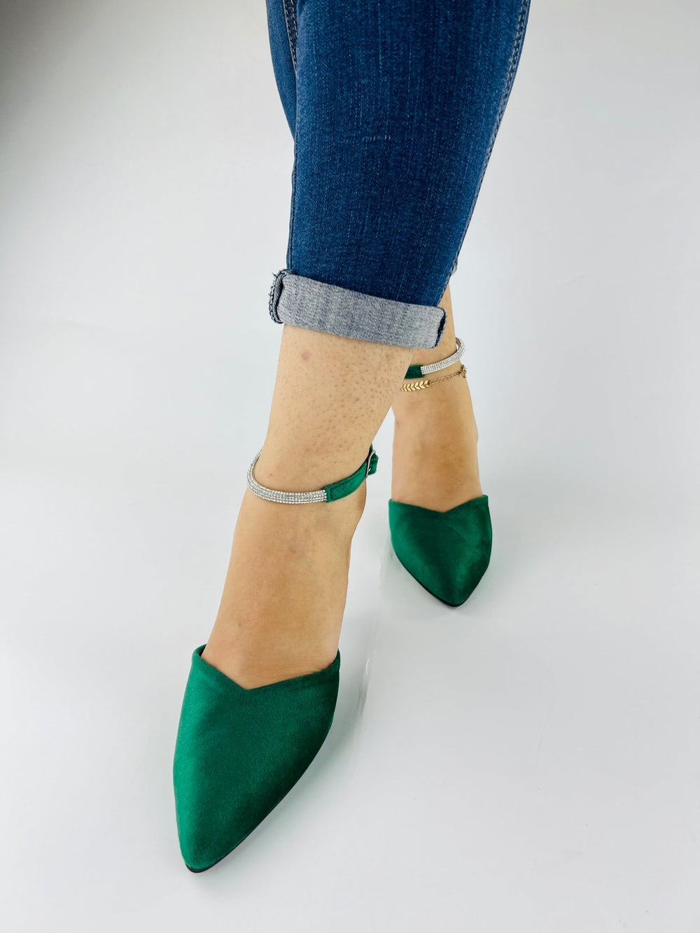 Eden Green Heels (11082) - Spunkz