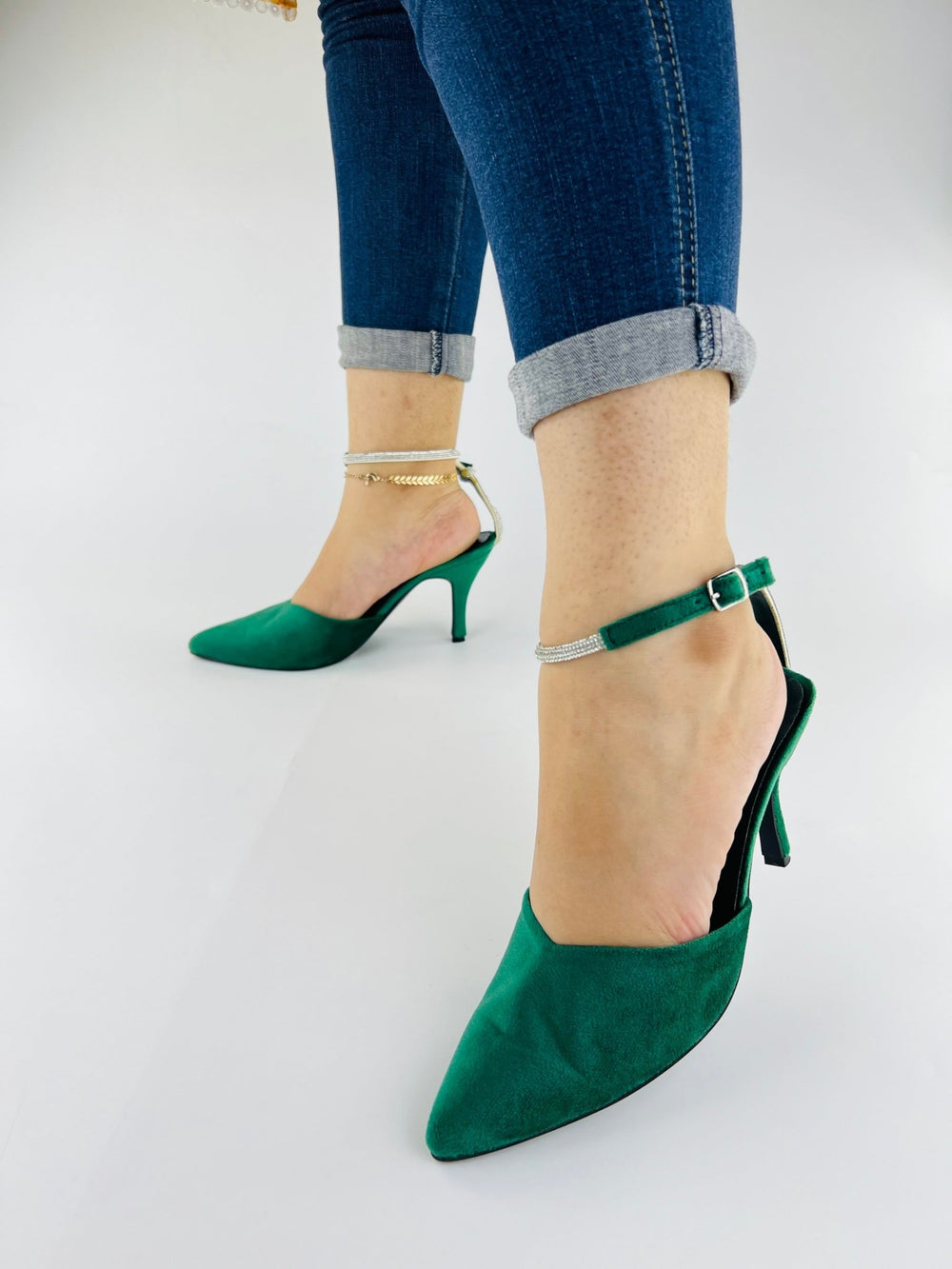 Eden Green Heels (11082) - Spunkz