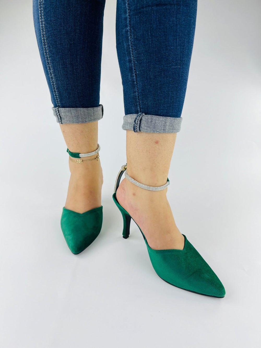 Eden Green Heels (11082) - Spunkz