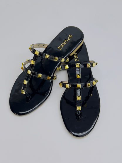Rockstud Black Thong