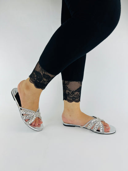 Gina Handcrafted Embellished Slider Sandals