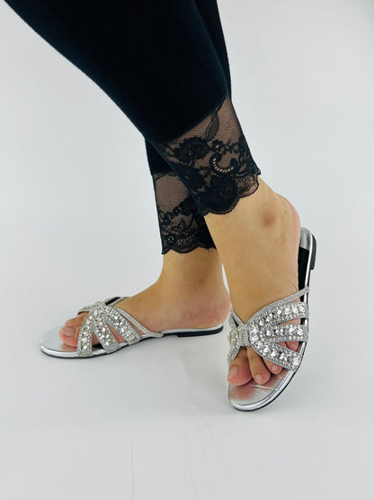 Gina Handcrafted Embellished Slider Sandals