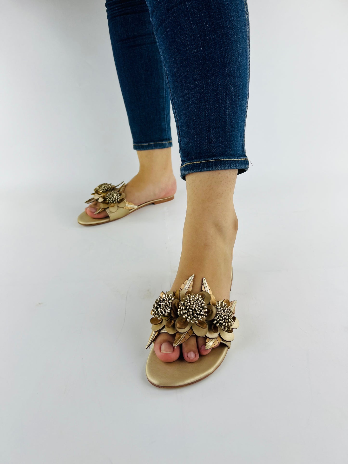 Lilico Floral Fancy Flat Slippers Slides