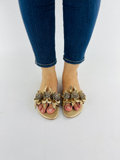 Lilico Floral Fancy Flat Slippers Slides