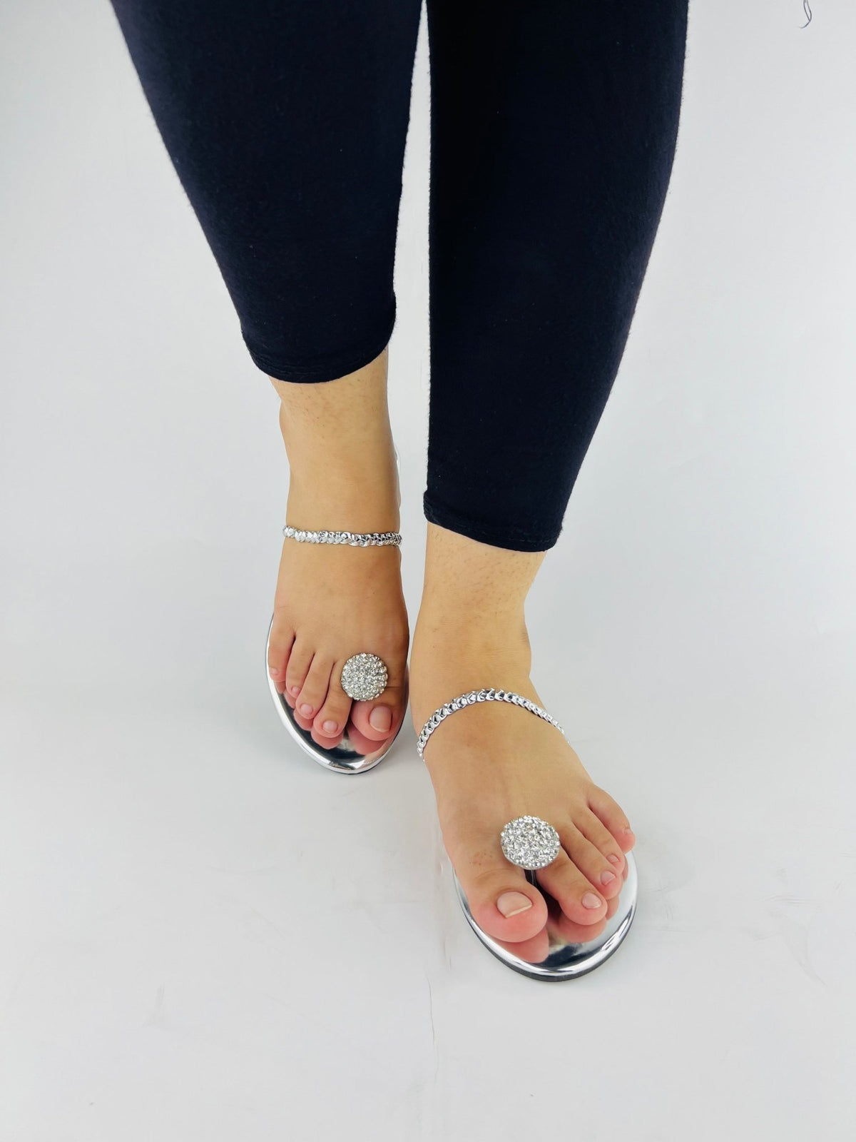 Silver Ball Flat Slides (11016) - Spunkz