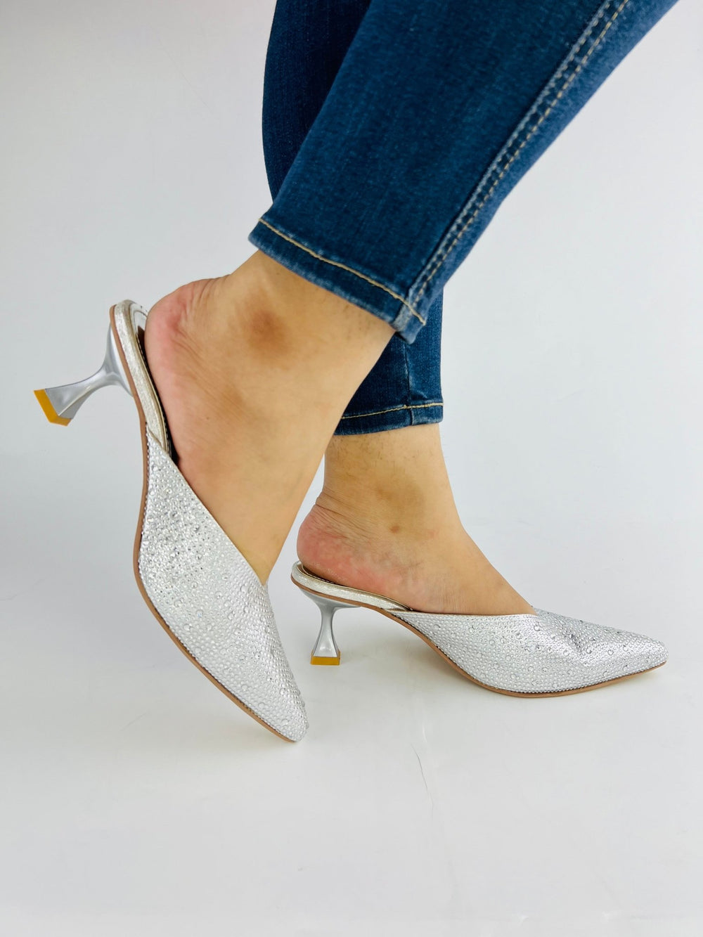Shiny Mules Silver (11039) - Spunkz