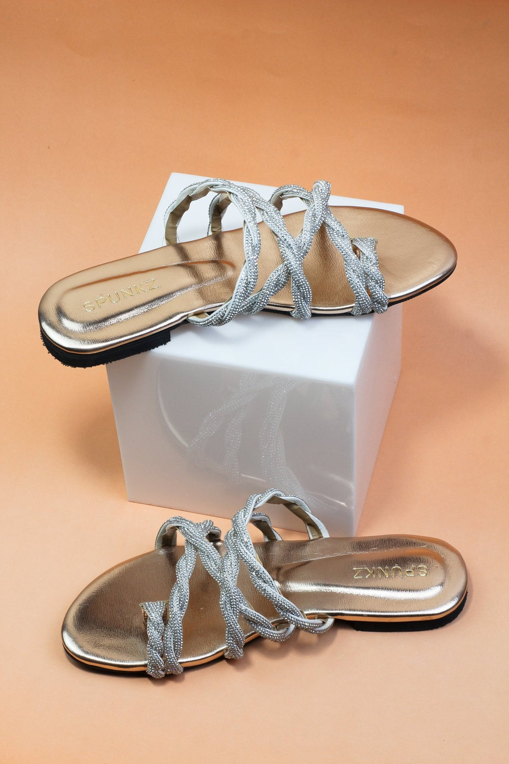 Gini Gold Flat Silppers (11032) - Spunkz