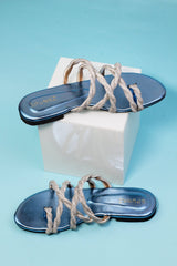 Sini Blue Flat Slippers (11032) - Spunkz